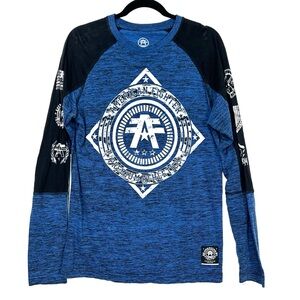 AFFLICTION by buckle blue and black longsleeve W21